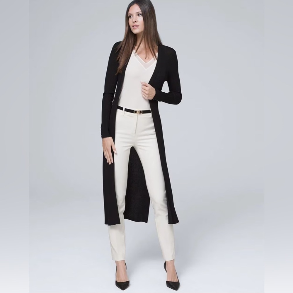 White House Black Market Ribbed Duster, Size XS petite
